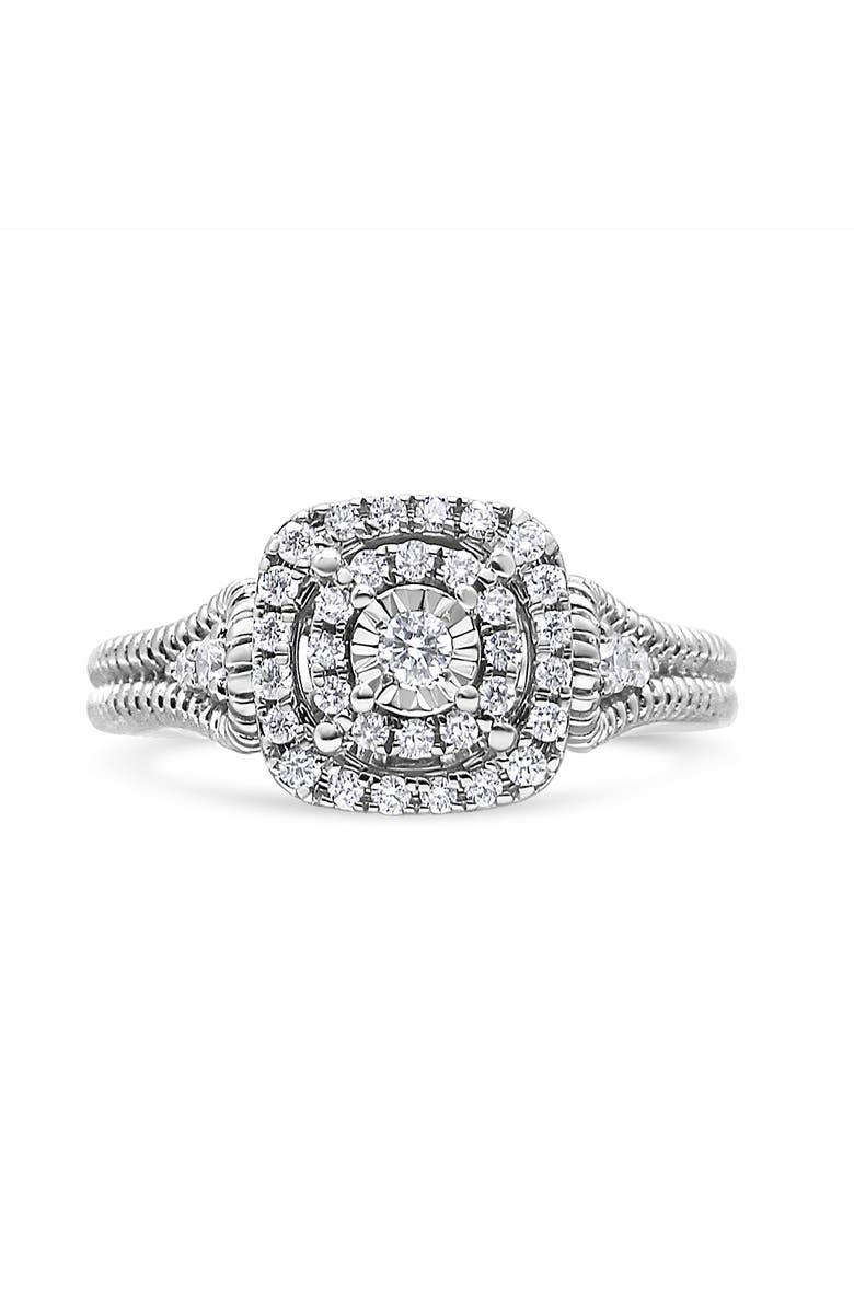 Haus of Brilliance Silver 1/3 Cttw Diamond Cocktail Ring, Alternate, color, Silver