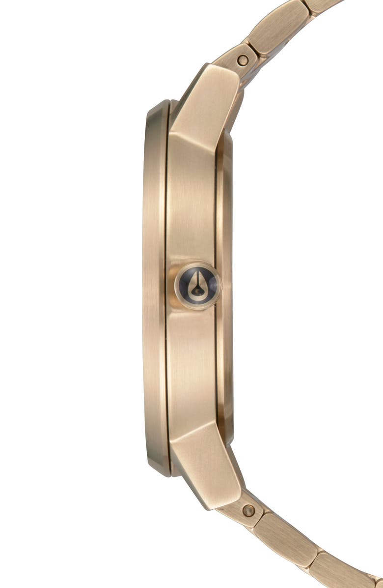 Nixon The Kensington Bracelet Watch, 37mm, Alternate, color, Light Gold / Vintage White