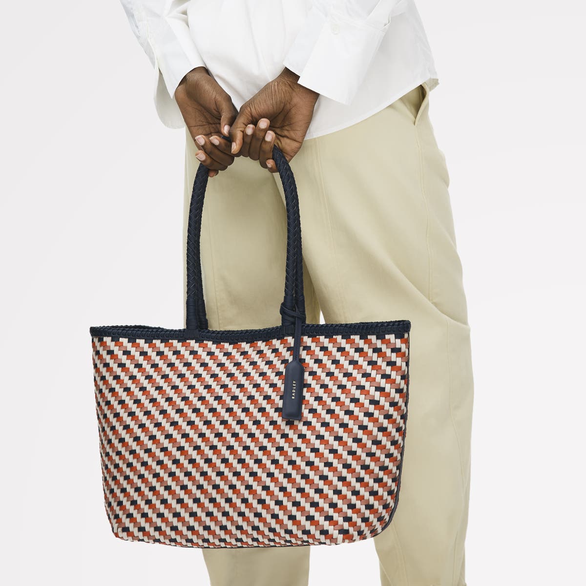 Radley The Sunningdale Medium Open Top Tote Bag, Alternate, color, Naval