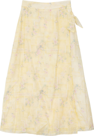 Aspect Embroidered Side Tie A-Line Skirt