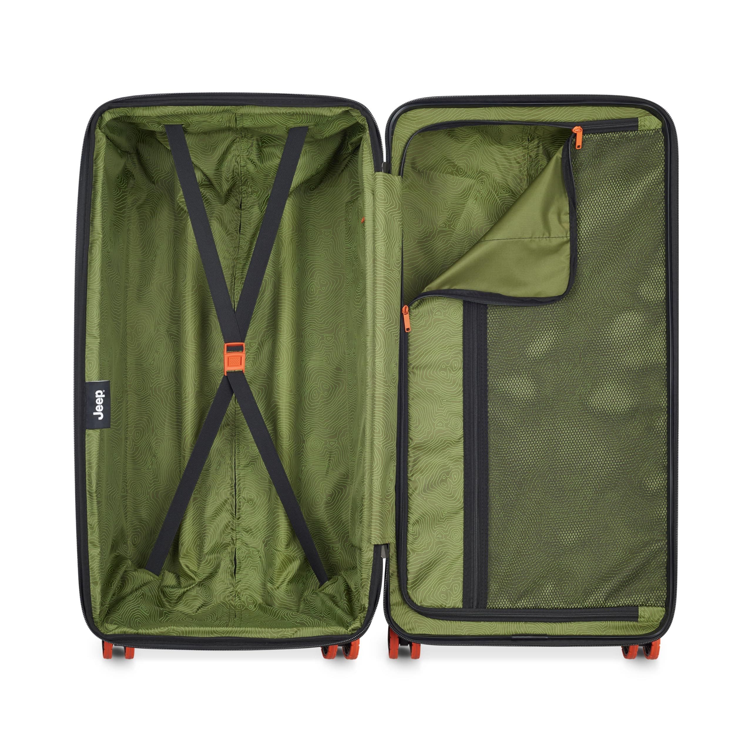 JEEP JH002B Checked-Large 29 Inch Hardside Expandable Luggage with Spinner Wheels, Alternate, color, Warm Sand