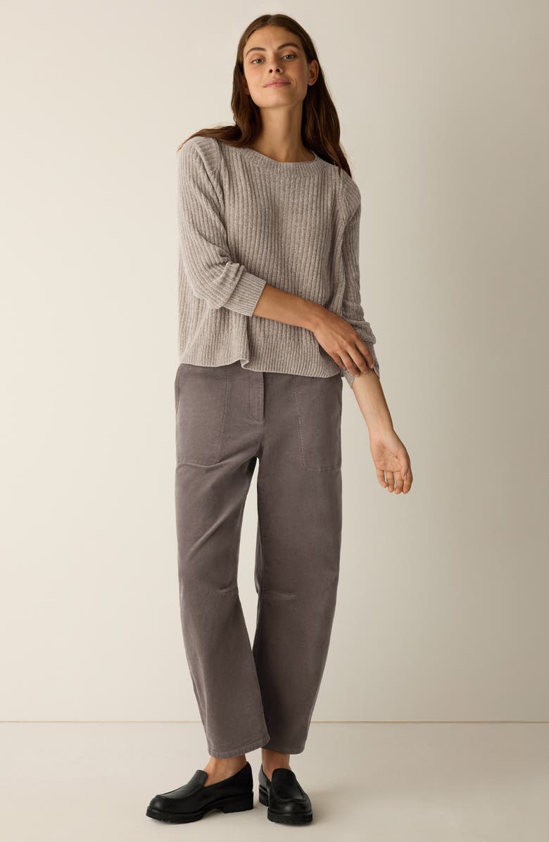 Eileen Fisher Chenille Rib Sweater, Alternate, color, Dove