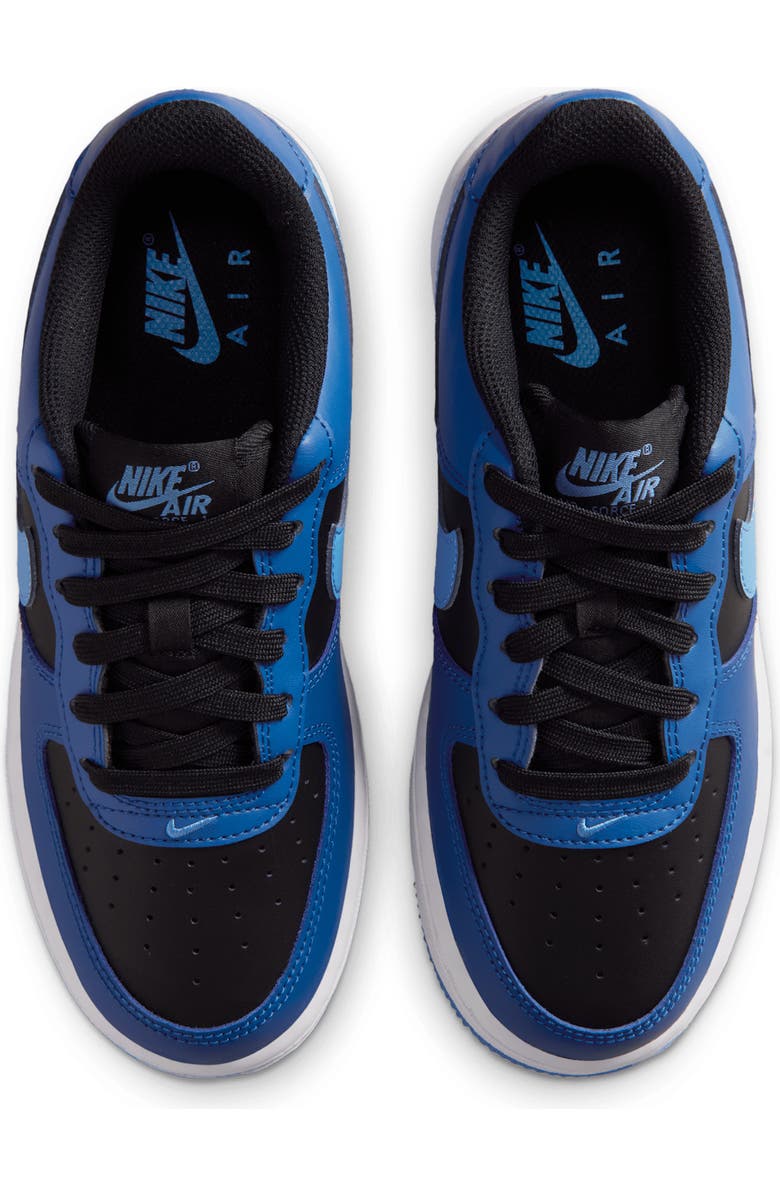 Nike Kids' Air Force 1 Sneaker, Alternate, color, Black/ Court Blue/ White