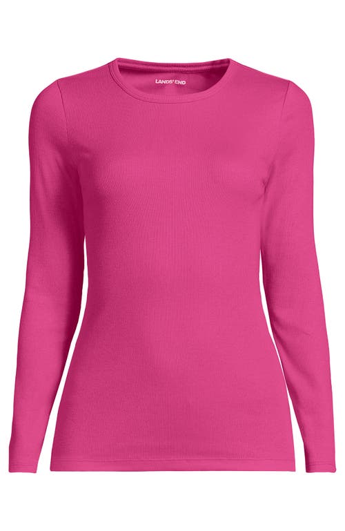 Lands' End Cotton Rib T-shirt In Pink