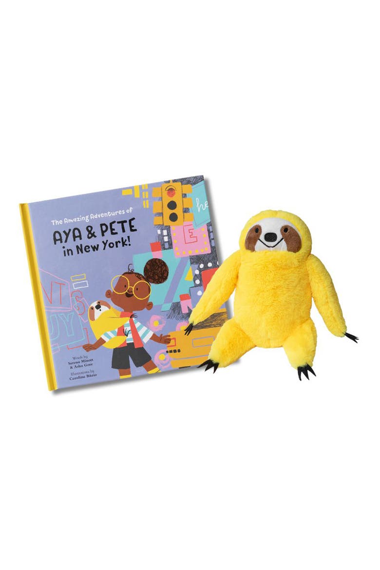 'The Amazing Adventures of Aya & Pete in New York!' Book & Plush Pete Set, Main, color, NONE