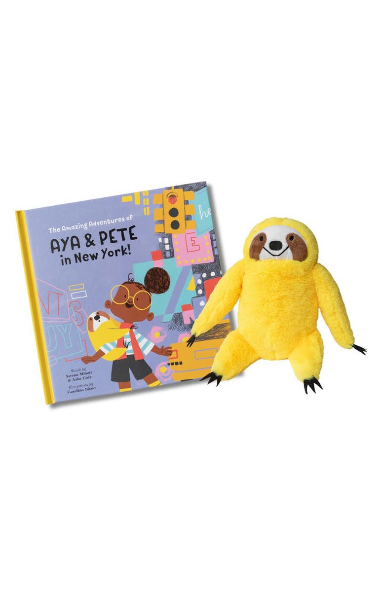 AYA AND PETE 'The Amazing Adventures of Aya & Pete in New York!' Book & Plush Pete Set, Main, color, 