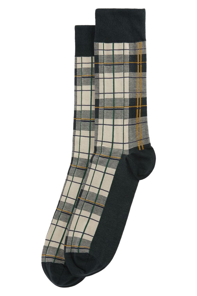Blyth Plaid Cotton Blend Socks, Main, color, ANCIENT TARTAN