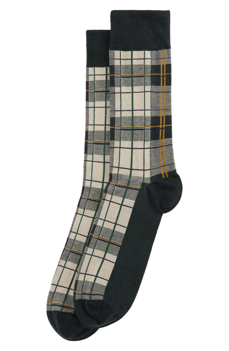 Barbour Blyth Plaid Cotton Blend Socks, Main, color, Ancient Tartan
