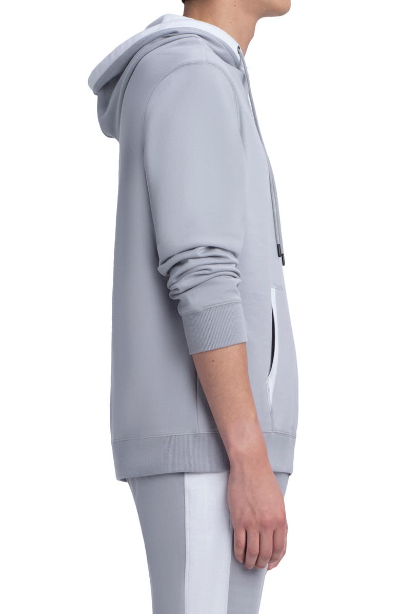 Bugatchi Comfort Cotton Blend Hoodie, Alternate, color, Platinum