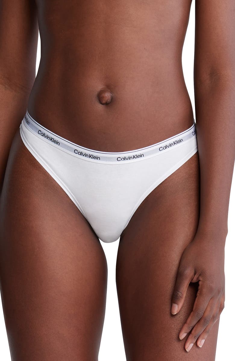 Calvin Klein 3-Pack Cotton Thongs, Alternate, color, 