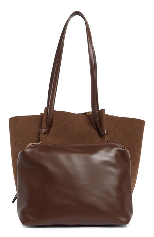 Urban Expressions Handbags Faux Suede Tote In Brown