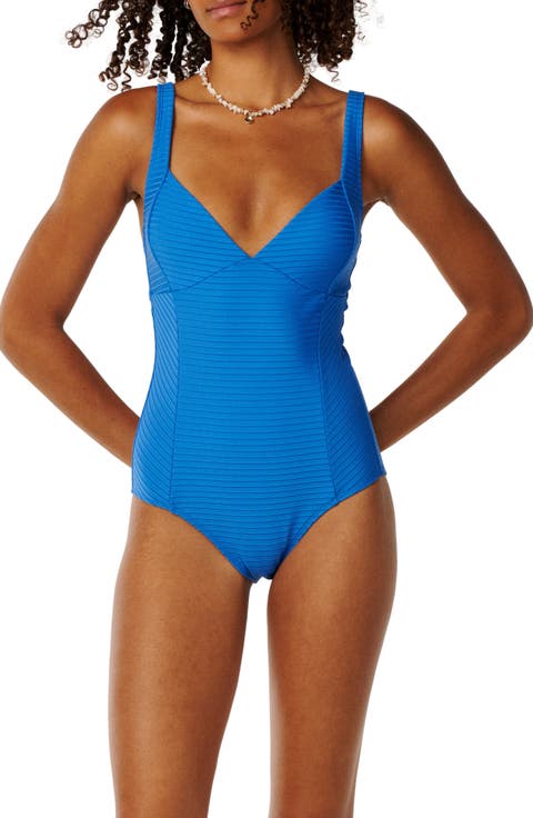 Premium Surf D- & DD-Cup Rib One-Piece Swimsuit