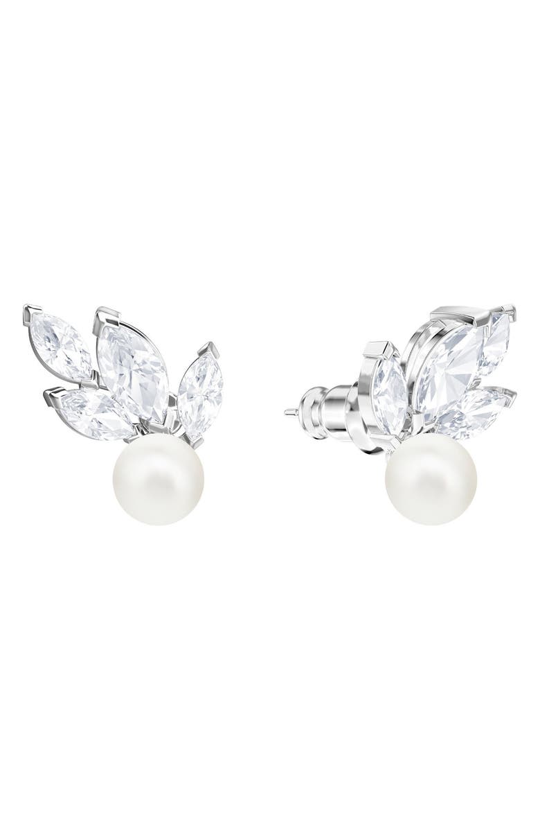 Swarovski Louison Crystal & Imitation Pearl Earrings, Alternate, color, 