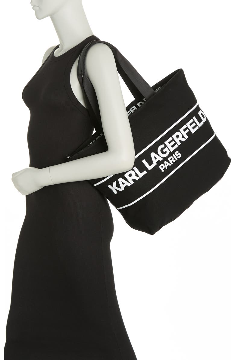 KARL LAGERFELD PARIS Kristen Logo Tote, Alternate, color,