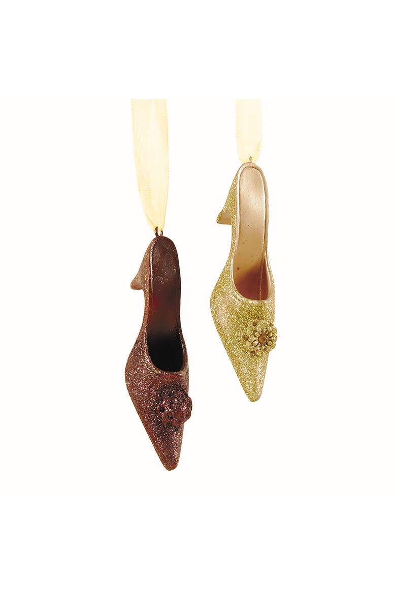 Glittered Shoe Ornament A/2, Main, color, Red