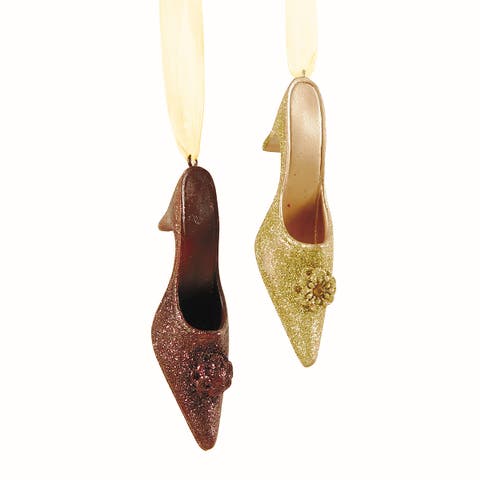 Glittered Shoe Ornament A/2