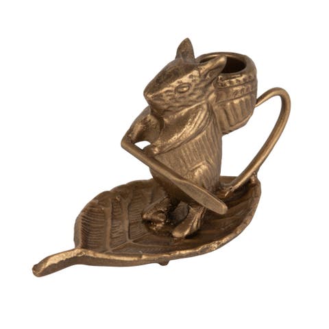 Mouse-on-Leaf Taper Holder