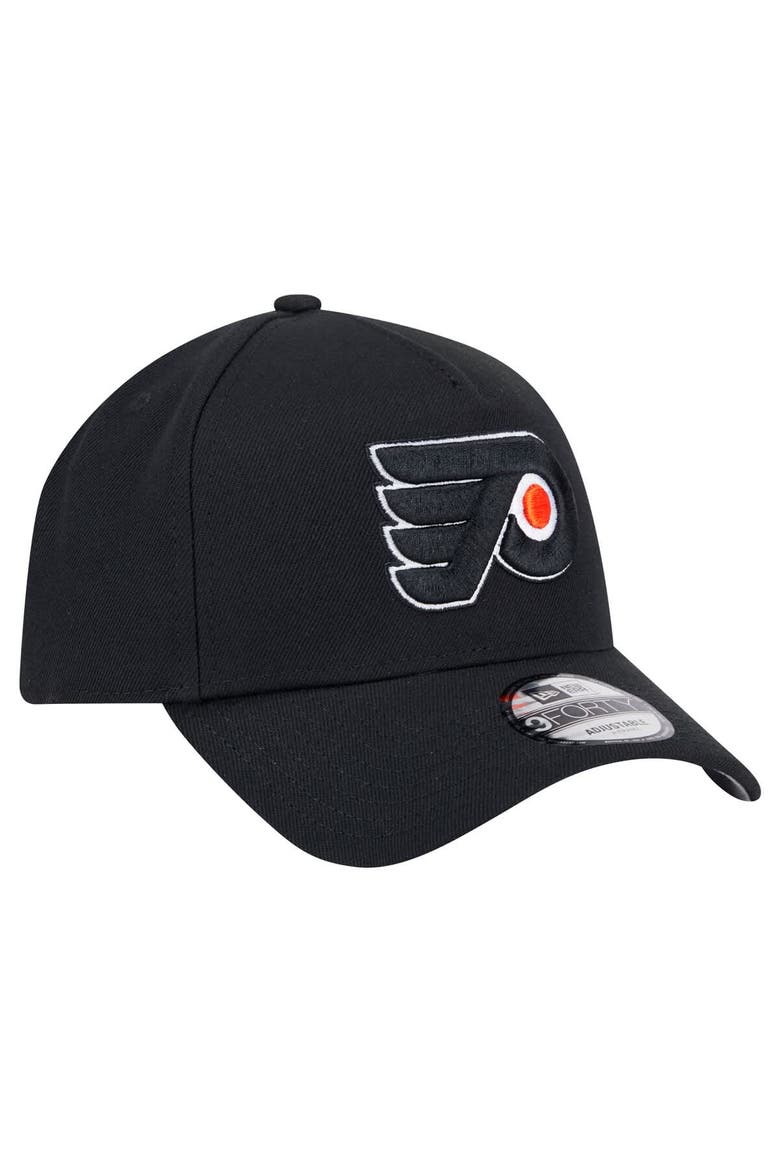 Men's New Era  Black Philadelphia Flyers Core A-Frame 9FORTY Adjustable Hat, Alternate, color, Black