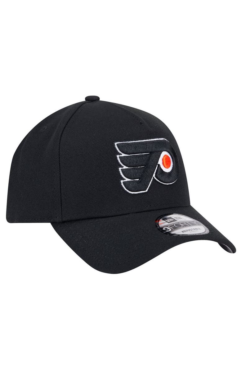 New Era Men's New Era  Black Philadelphia Flyers Core A-Frame 9FORTY Adjustable Hat, Alternate, color, 