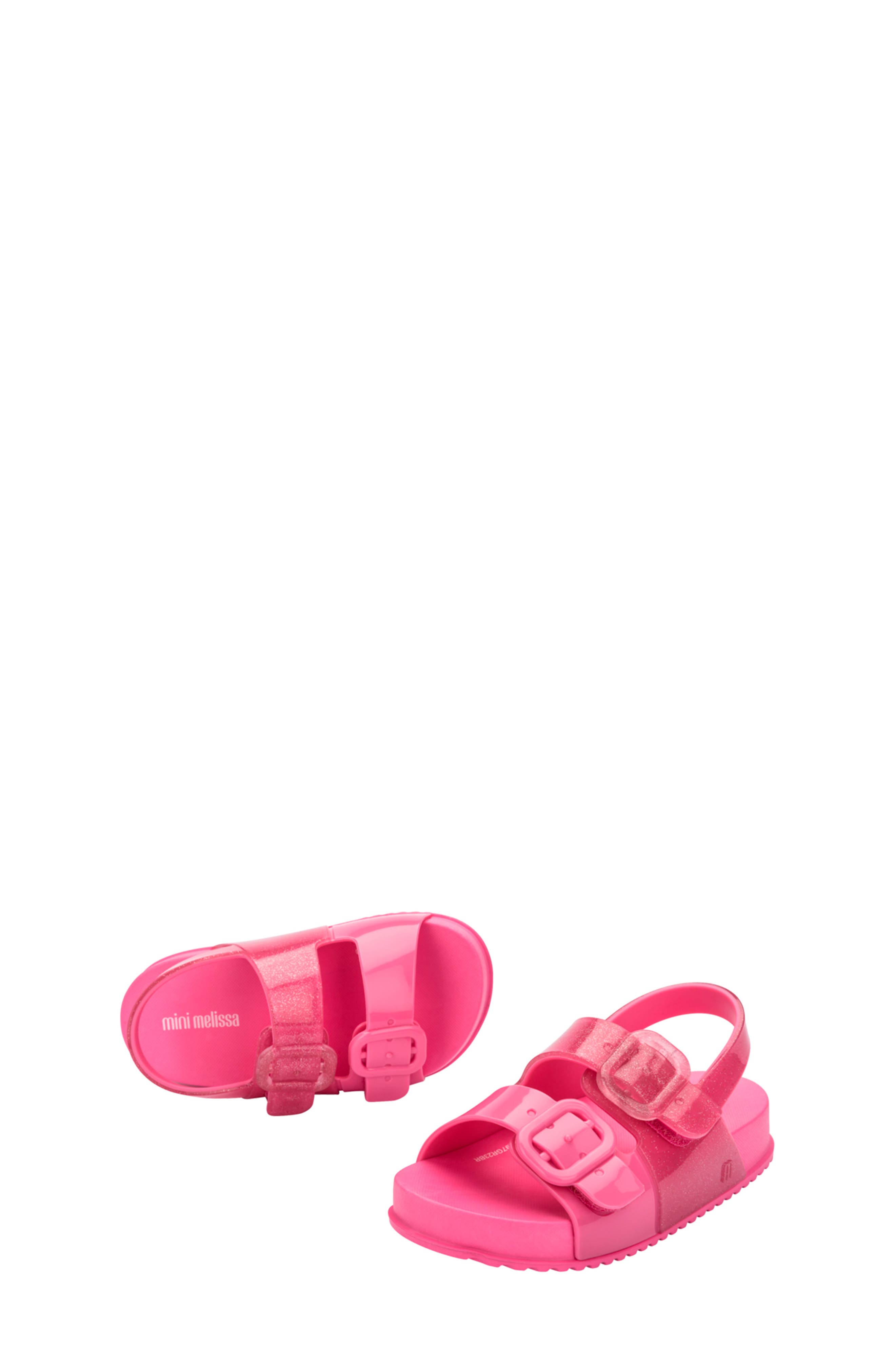 Kids' Mini Cozy Slingback Sandal, Alternate, color, PINK GLITTER