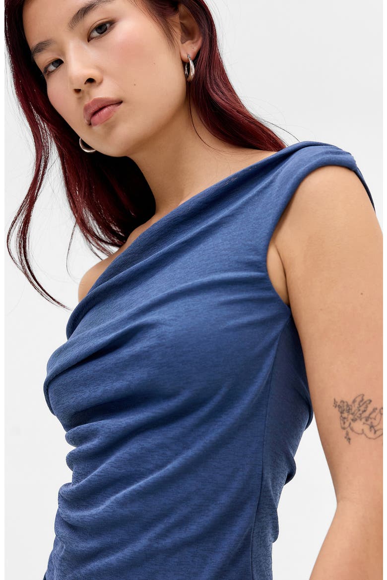 Fia Off the Shoulder Crop Top, Alternate, color, DARK BLUE