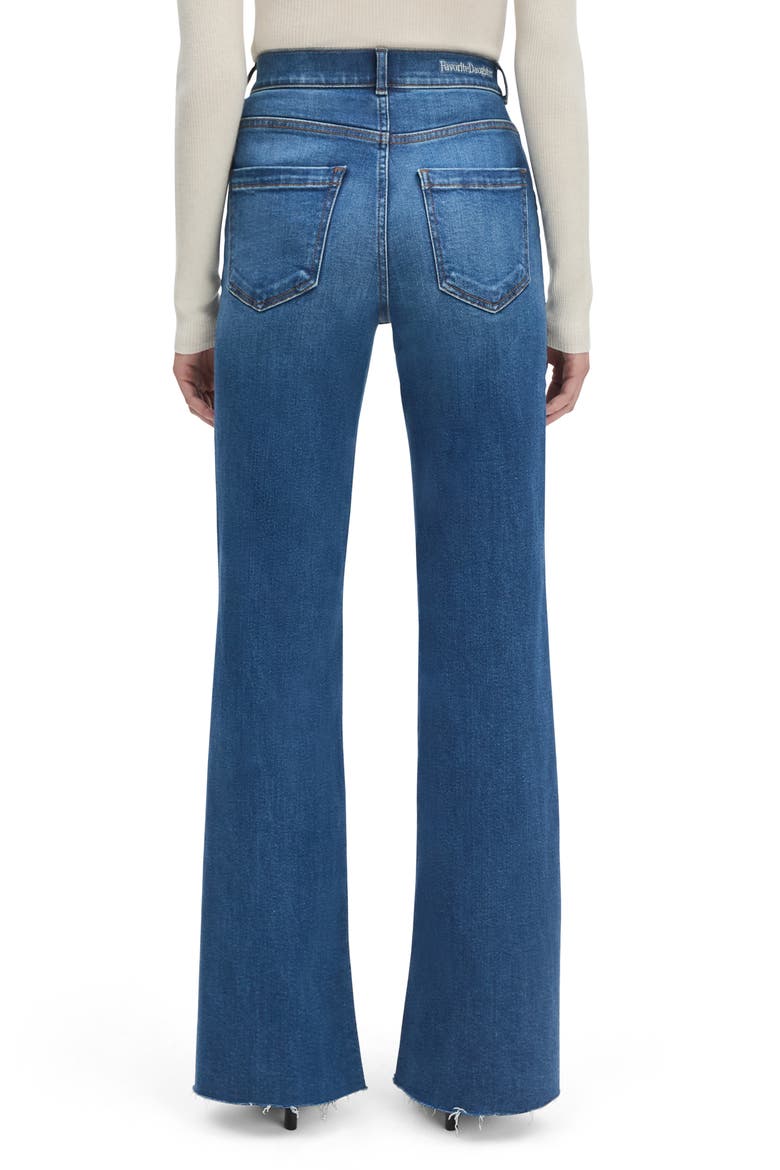 The Jordie Raw Hem High Waist Super Wide Leg Jeans, Alternate, color, MADISON