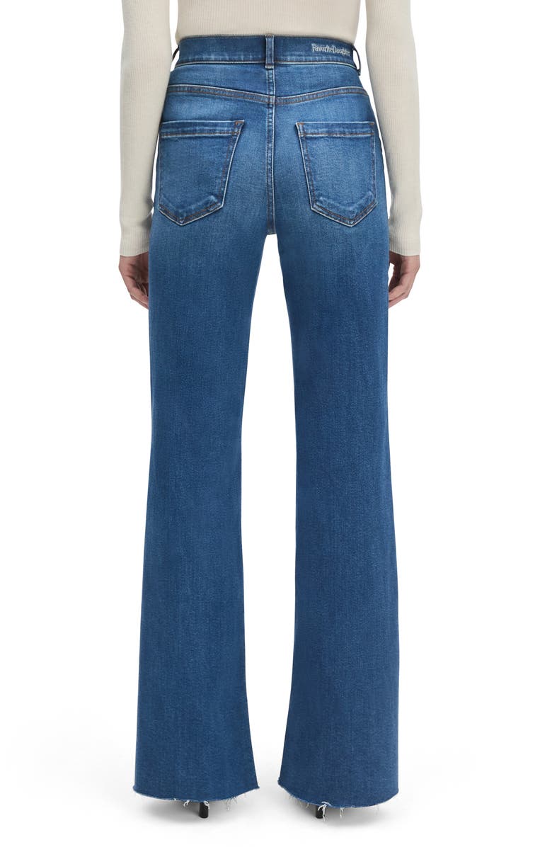 Favorite Daughter The Jordie Raw Hem High Waist Super Wide Leg Jeans, Alternate, color, Madison