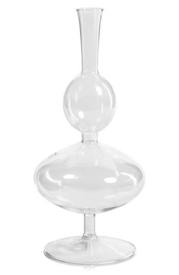 Zodax Lillee Footed Glass Vase In Transparent