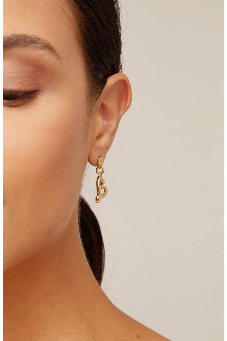 Hammered Heart Hoops, Alternate, color, Gold