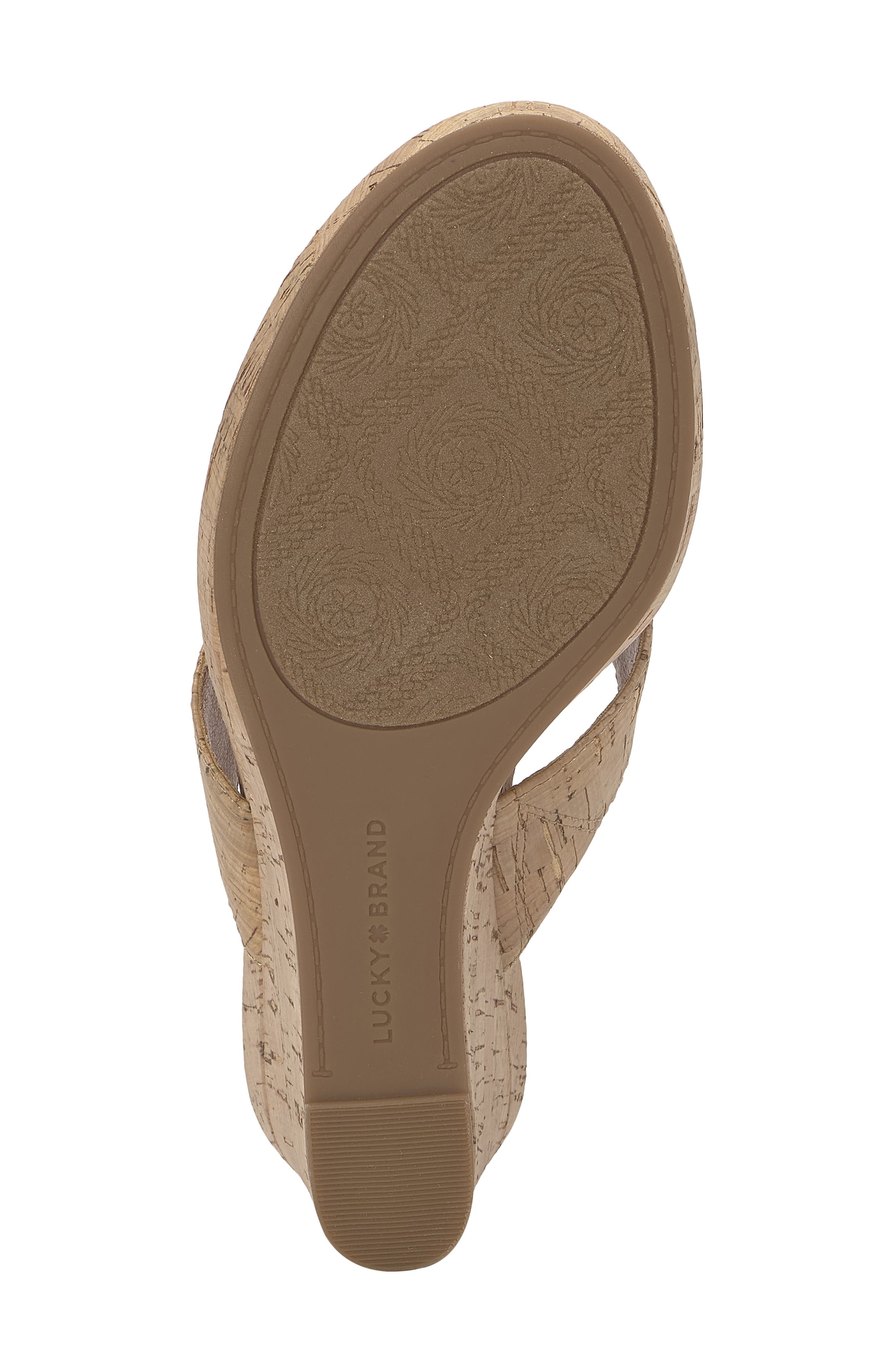 Lucky Brand Libbie Platform Wedge Flip Flop, Alternate, color, Natural