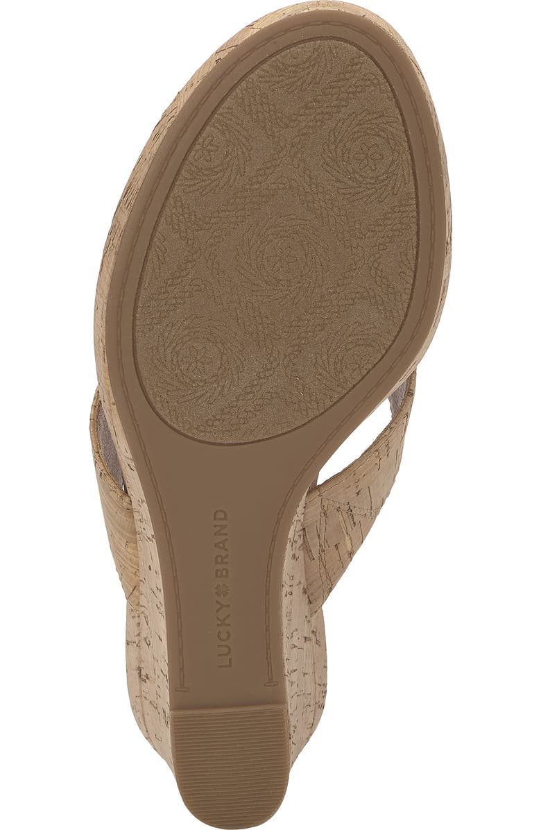 Lucky Brand Libbie Platform Wedge Flip Flop, Alternate, color, Natural
