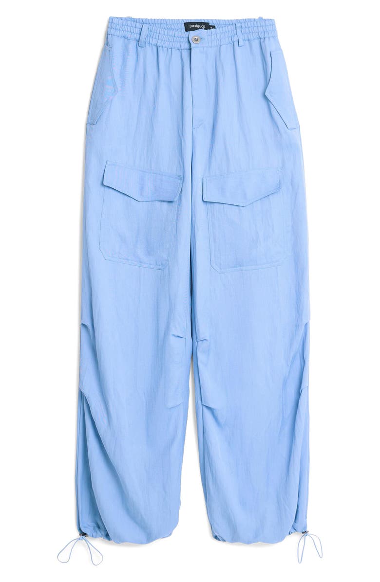 Desigual Cotton Blend Cargo Joggers, Alternate, color, Light Blue