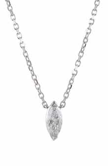 Badgley Mischka Collection Marquise Lab Created Diamond Pendant Necklace - 0.25ct.