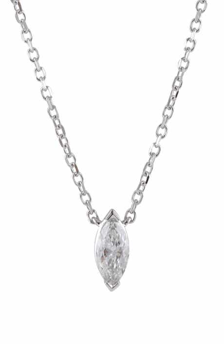 Badgley Mischka Collection Marquise Lab Created Diamond Pendant Necklace - 0.25ct.