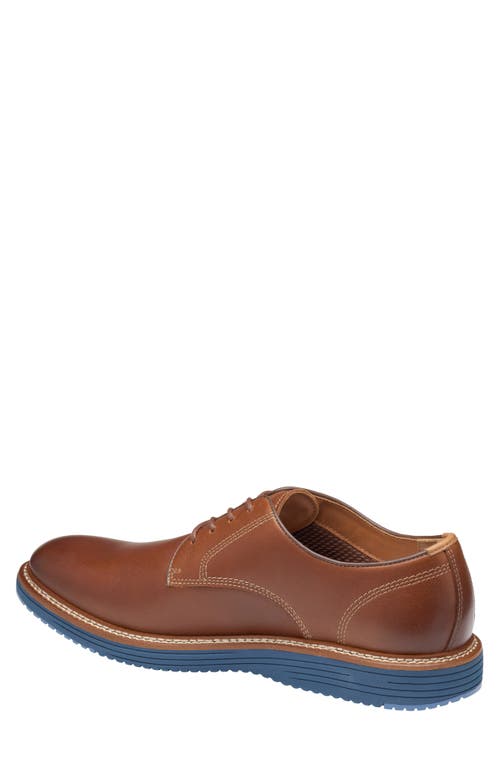 Johnston & Murphy Upton Plain Toe Derby In Tan Full Grain T