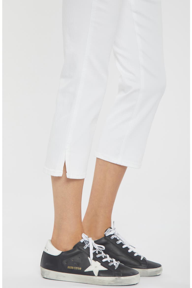 Chloe Side Slit Crop Jeans, Alternate, color, OPTIC WHITE