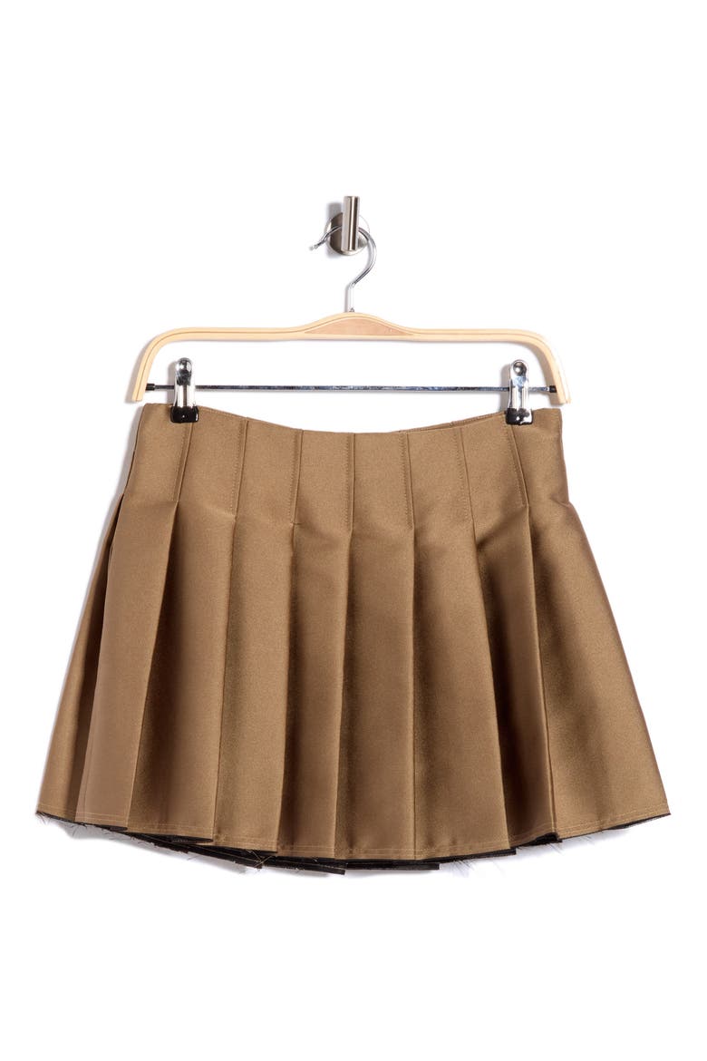 Rives Pleated Mini Skort, Main, color, BRONZE MULTI