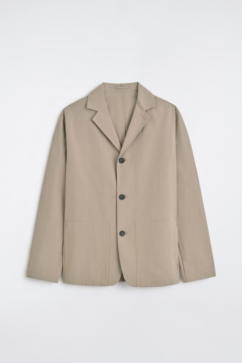 Unstructured Cotton-blend Blazer, Alternate, color, BEIGE