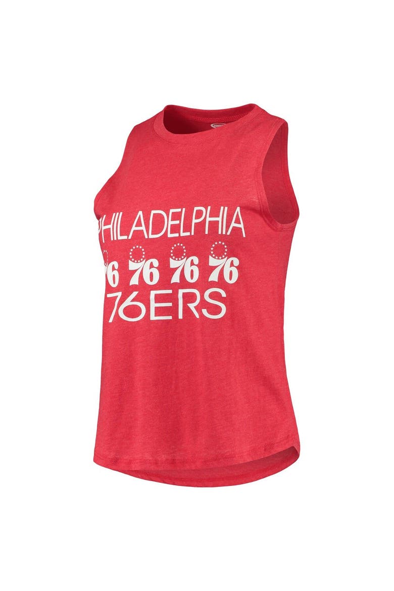 Women's Concepts Sport Royal/Red Philadelphia 76ers Tank Top & Pants Sleep Set, Alternate, color, Heather Red