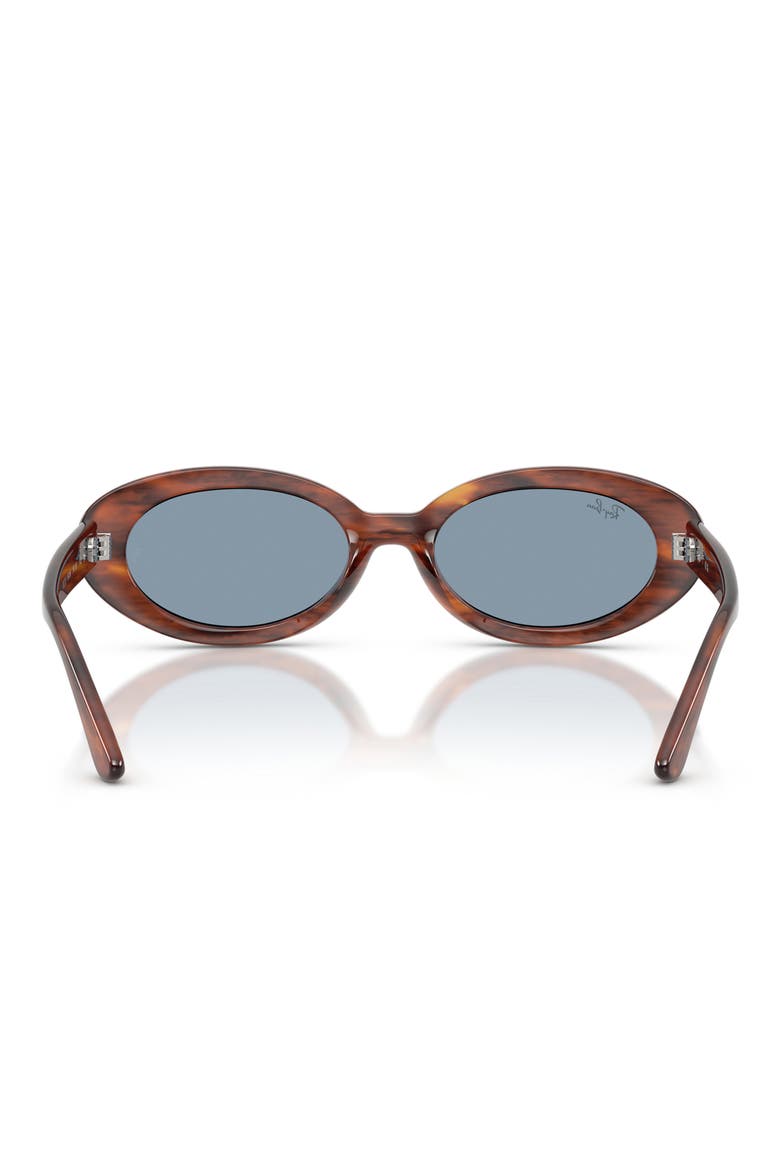 54mm Oval Sunglasses, Alternate, color, STRIPED HAVANA / BLUE