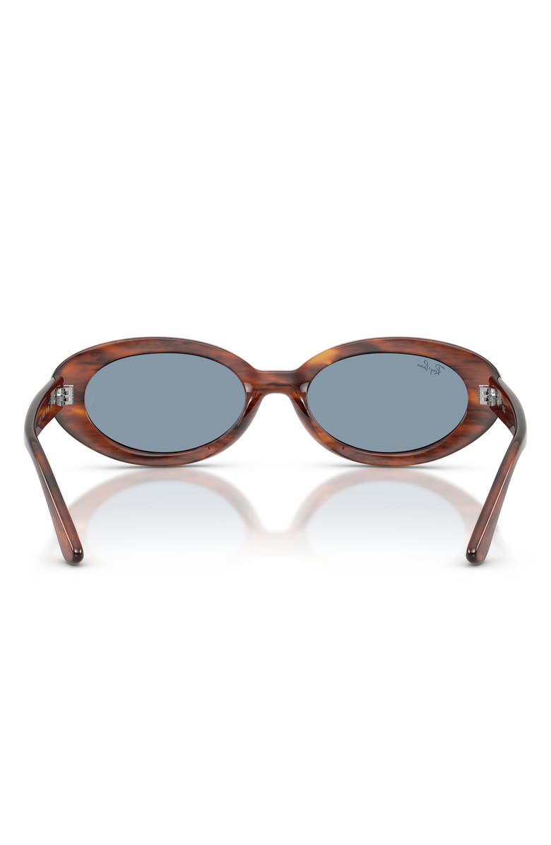 Ray-Ban 54mm Oval Sunglasses, Alternate, color, Striped Havana / Blue