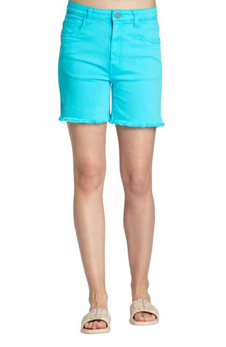 Fray Hem Cutoff Denim Shorts