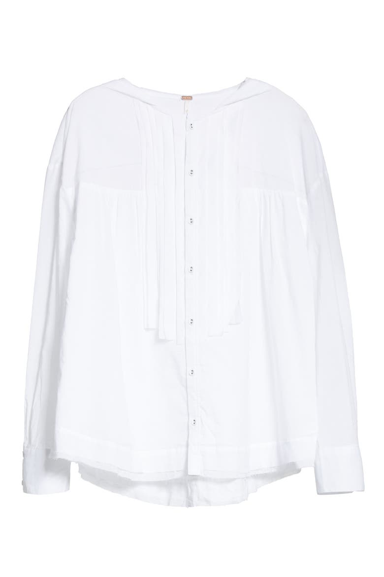 Breezy Hooded Shirt, Alternate, color, WHITE