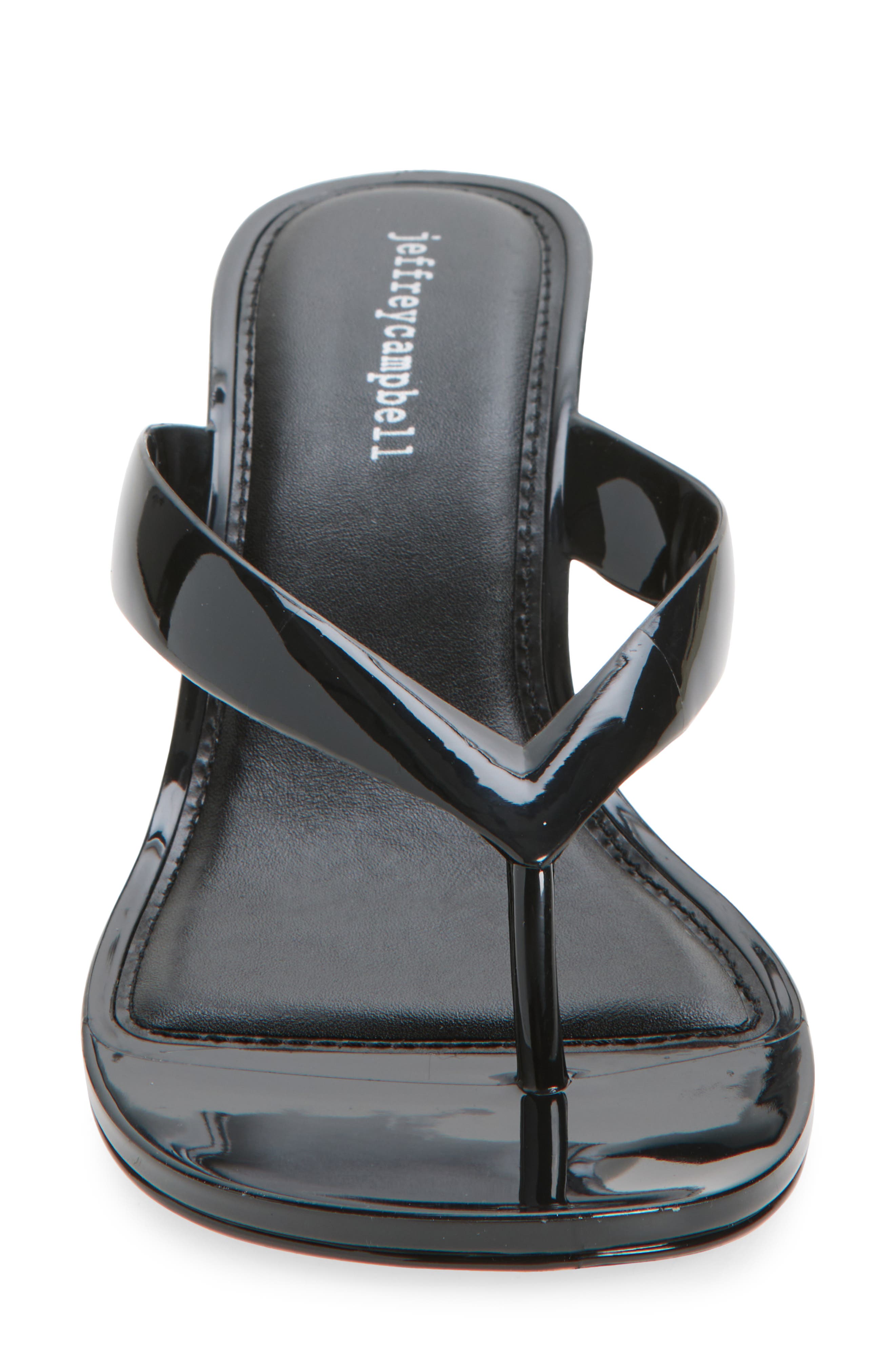 Jeffrey Campbell Gigabyte Wedge Flip Flop, Alternate, color, Black