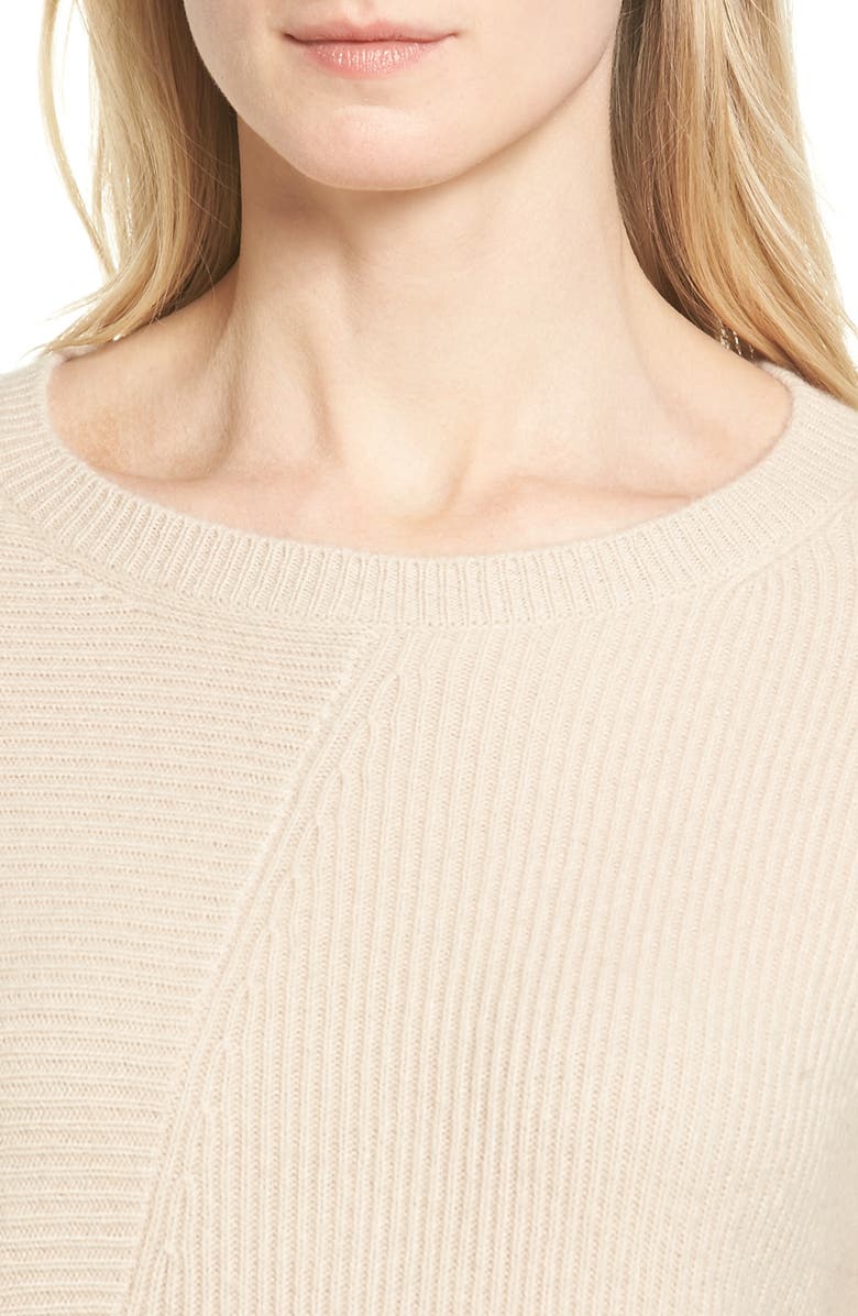 Halogen<sup>®</sup> Wool & Cashmere Tunic Sweater, Alternate, color, Heather Oatmeal