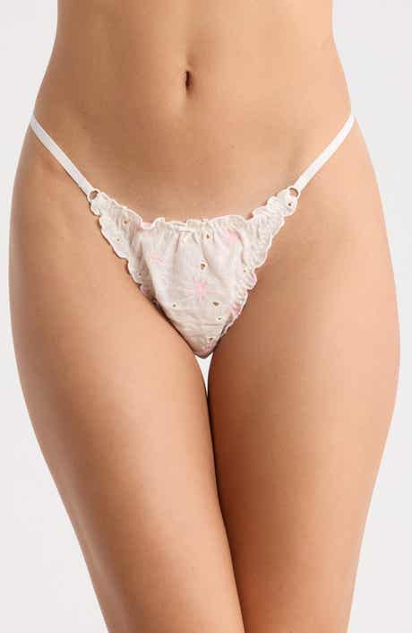 Eyelet Lace Thong