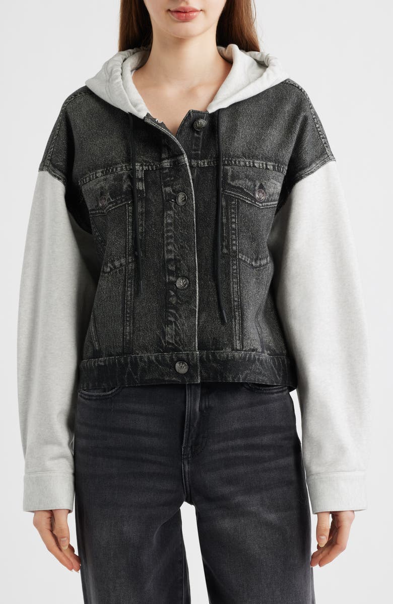 rag & bone rb Miramar Mixed Media Jacket, Alternate, color, Sport Black