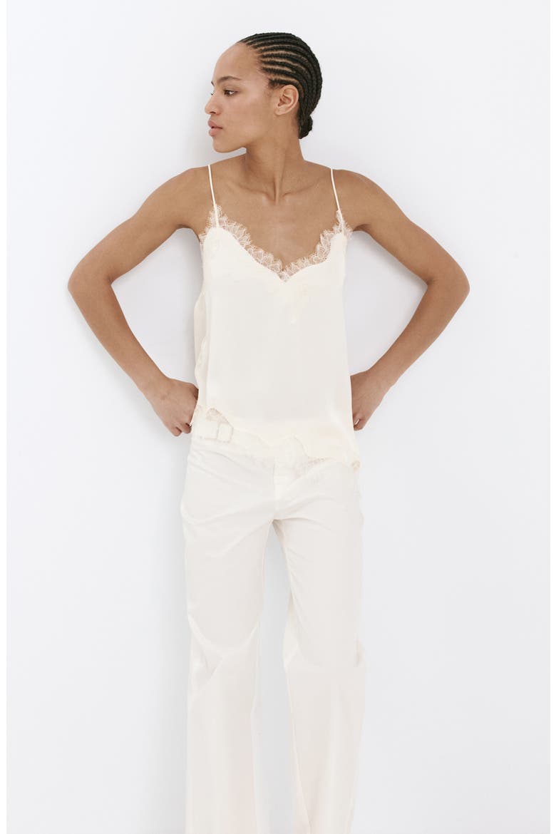 Asymmetrical Lace Lingerie Top, Alternate, color, IVORY WHITE