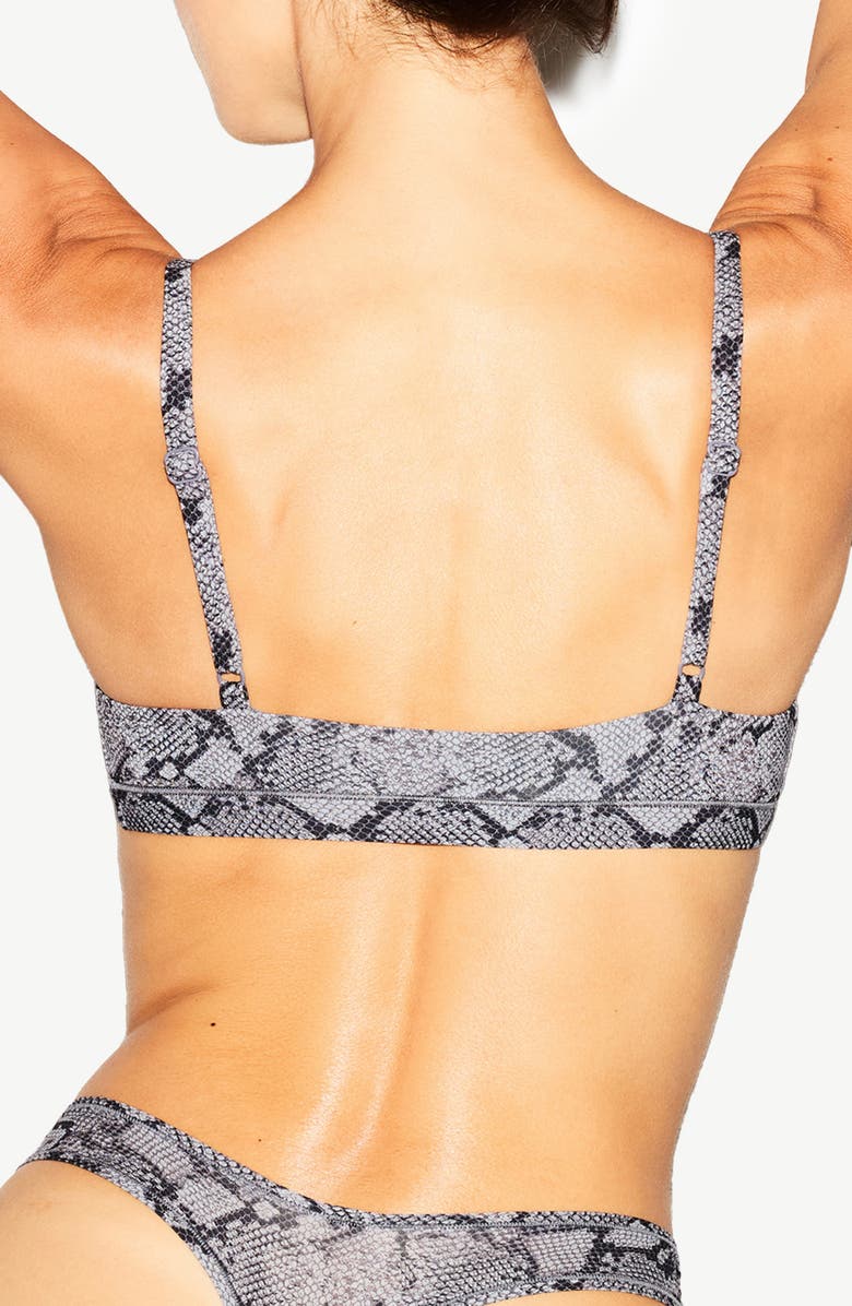 SKIMS Fits Everybody Triangle Bralette, Alternate, color, Shadow Snake Print