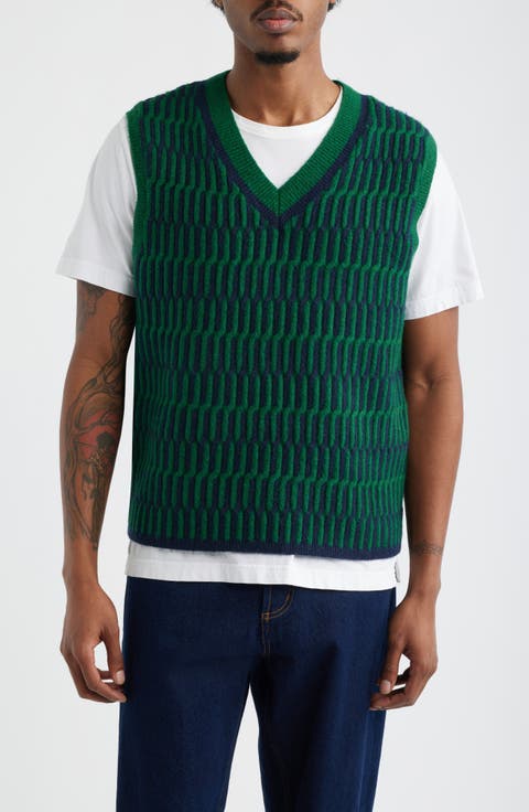 Geo Pattern V-Neck Vest